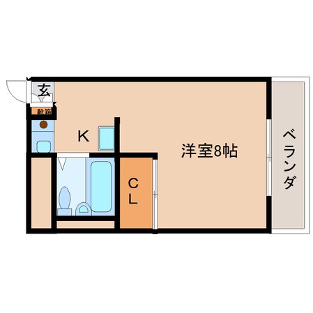 八木西口駅 徒歩5分 4階の物件間取画像